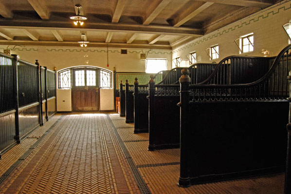 inside the stables
